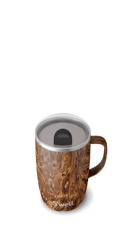 Teakwood Mug With Handle - 16 oz